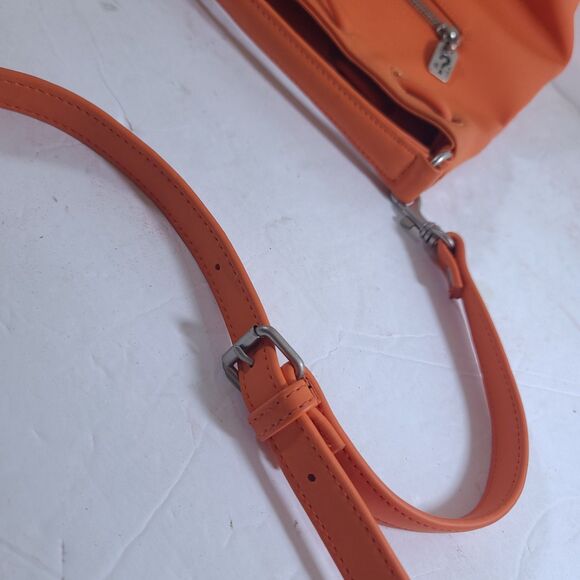 Guess Vintage Y2k Drawstring Closure Crossbady Bucket bag womans Orange Purse - Picture 8 of 15